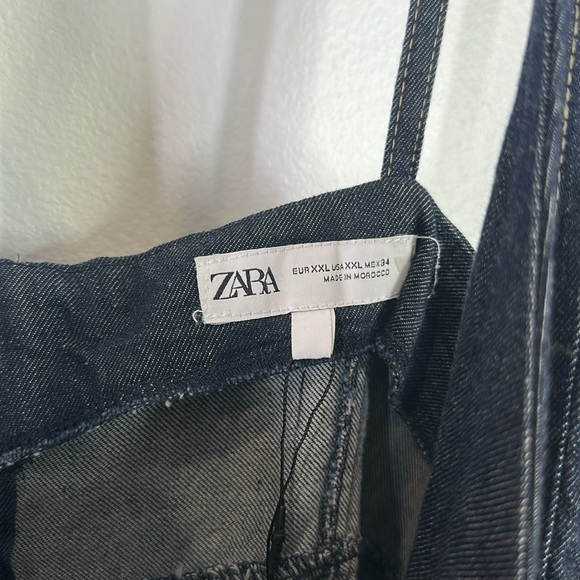 Zara denim fit and flare mini dress size 2XL - Picture 3 of 7